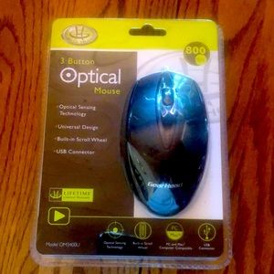 Gear head brand 3 button Optical computer mouse with built in scroll wheel